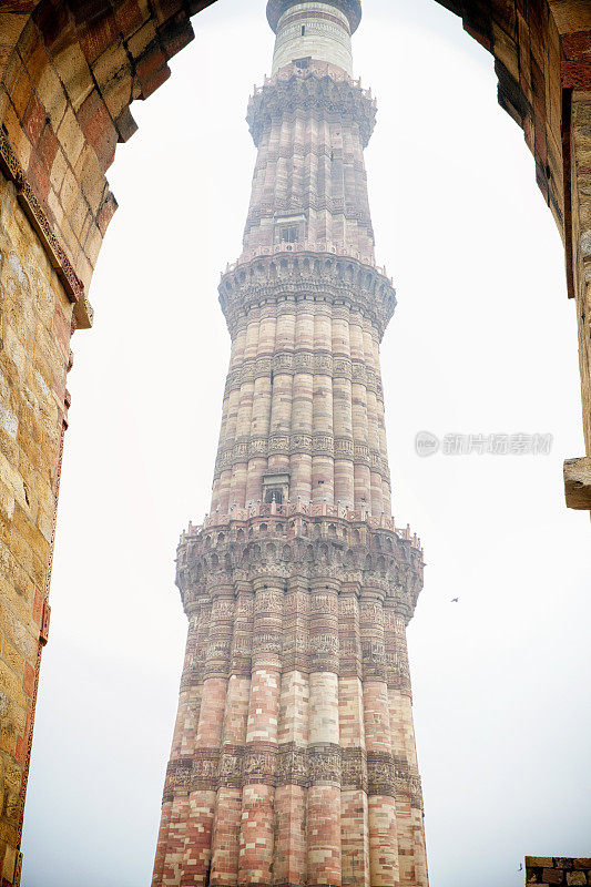 Qutb Minar。德里。尹迪亚